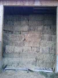 2nd cut bales in the garage